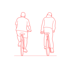 Humans Cycling Men Casual Back Svg Line Art, Free Vectors File